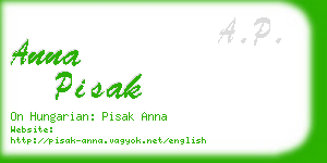 anna pisak business card